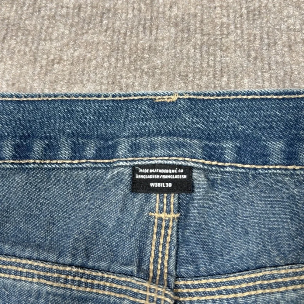 Vintage Dickies Jeans Mens 37x29 Relaxed Fit Blue Denim Carpenter Workwear Baggy